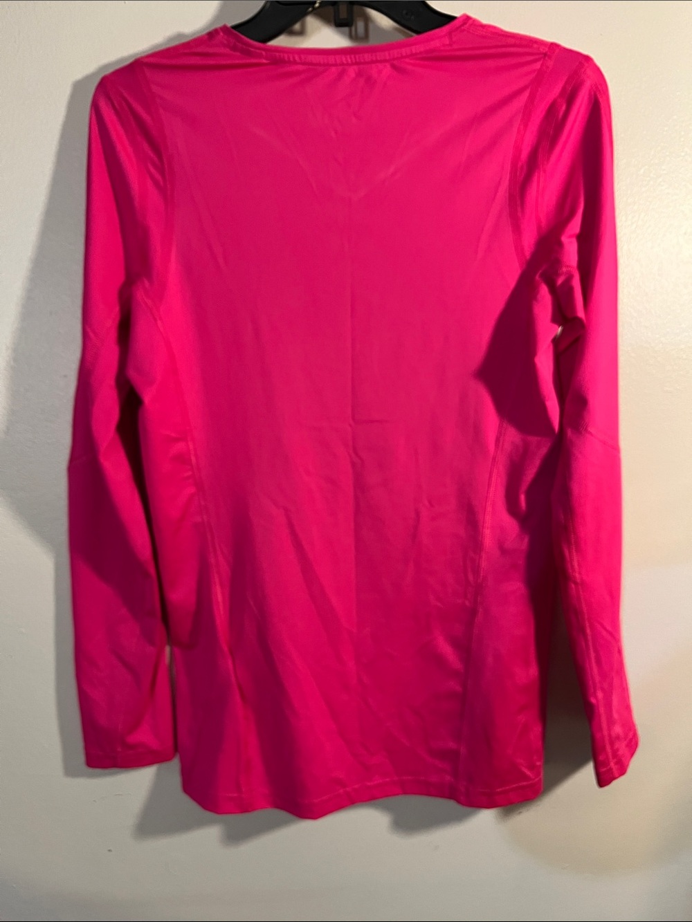 adidas Women's Hot Pink Long Sleeve Athletic Top - Picture 3 of 4